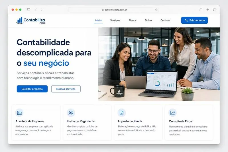 Site para escritórios de contabilidade
